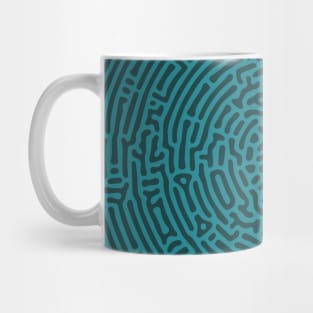 Radial Turing Pattern Square (Green) Mug